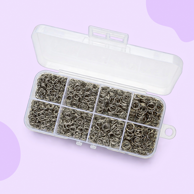 Silver Jump Rings for Jewelry Making | Keychain | Clay Charms - 4sizes