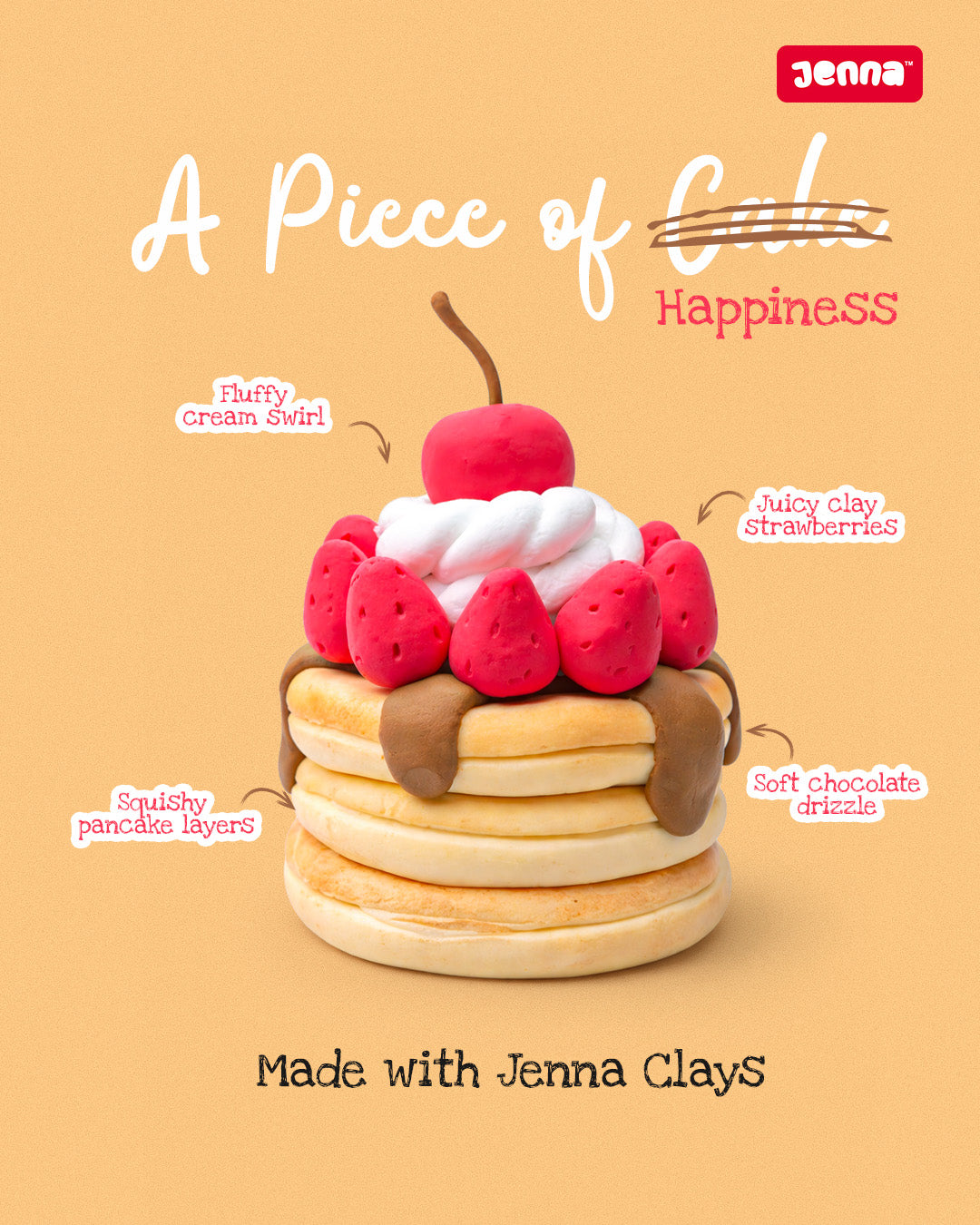 How to Make a Cute Clay Cake (No Baking Needed!) – Easy Air Dry Clay Tutorial