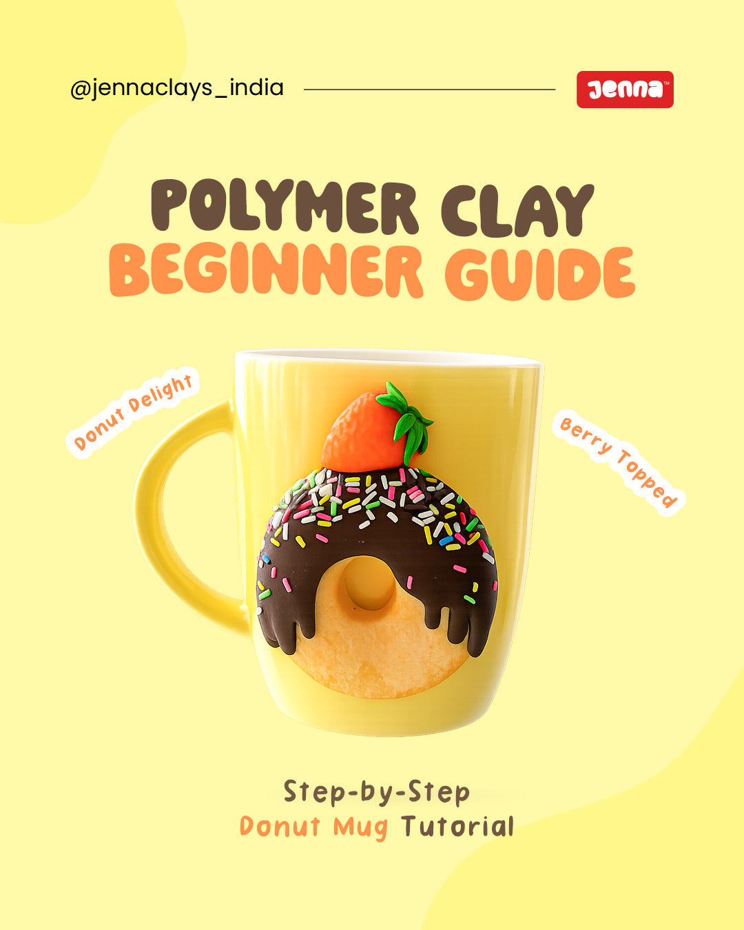 How to Make a Polymer Clay Donut Mug Decoration (Beginner Tutorial)