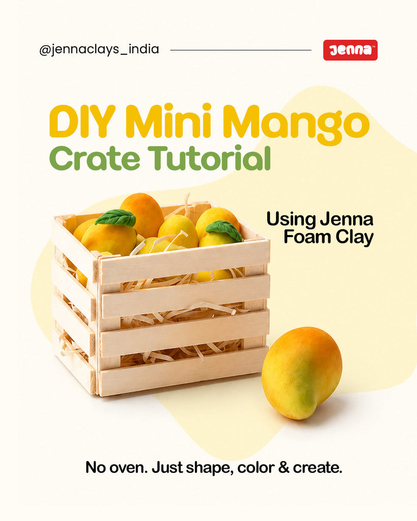 How to Make Mini Mango Crate Using Jenna Foam Clay (Easy DIY for Begin ...