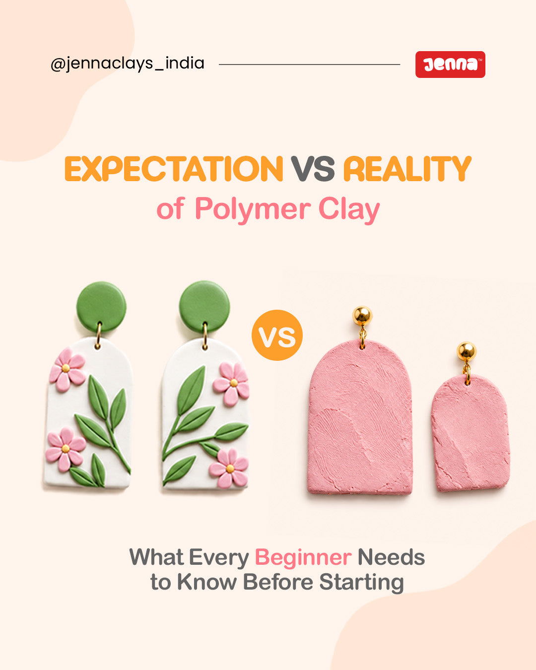 Expectation vs Reality of Polymer Clay: A Beginner's Guide to Creating Beautiful Clay Jewellery