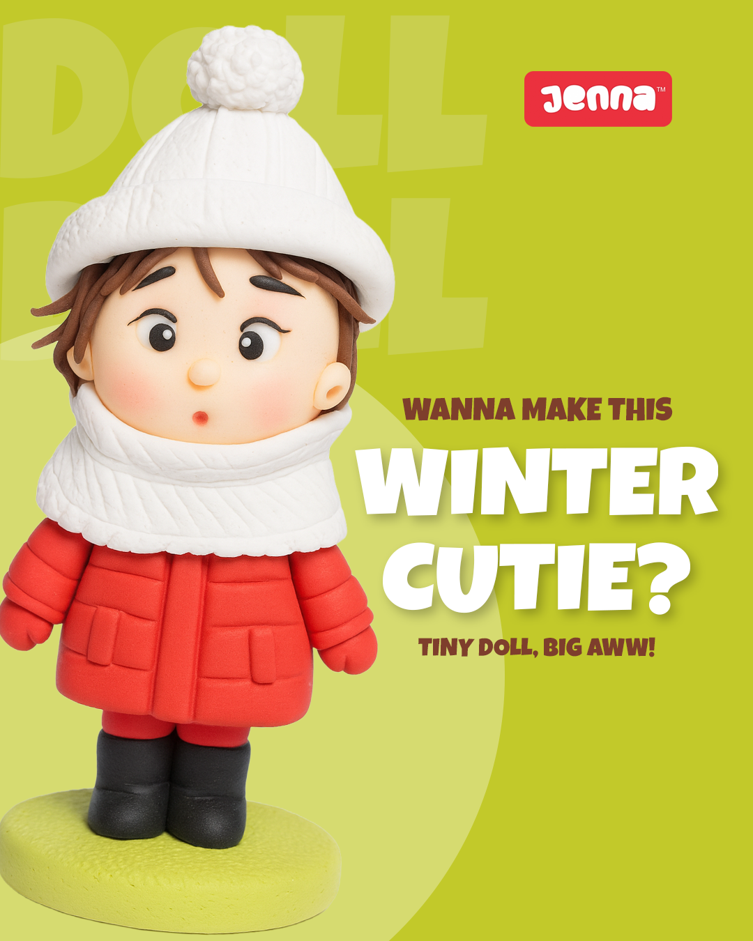 How to Make a Cute Winter Doll with Jenna Clays – Step-by-Step Guide