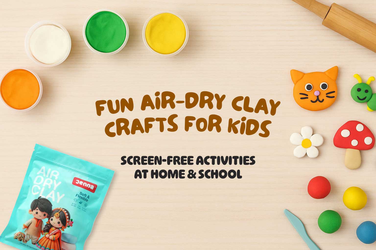 Fun Air-Dry Clay Crafts for Kids: Screen-Free Activities at Home and School