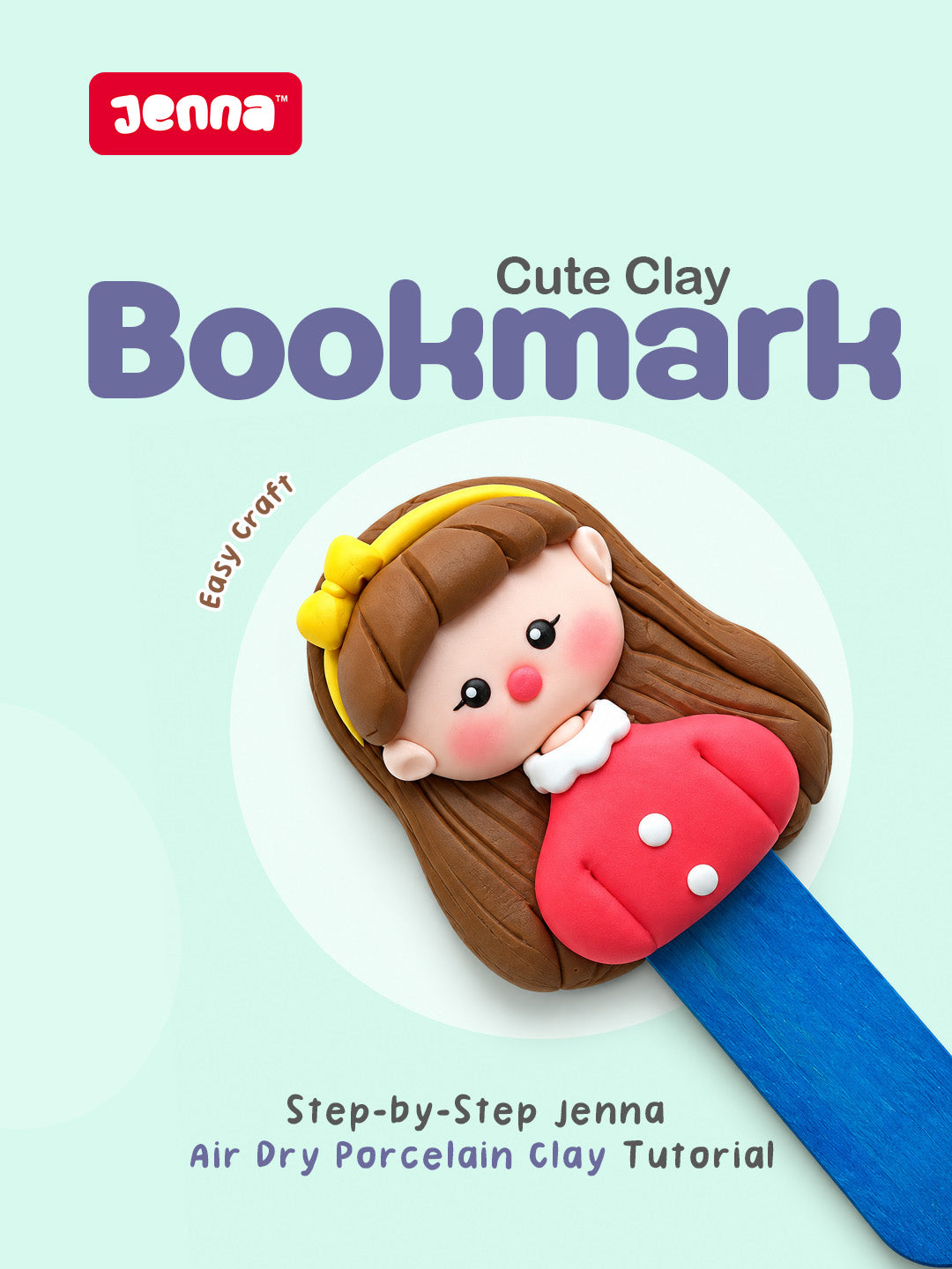 How to Make a Cute Clay Girl Bookmark with Air Dry Clay