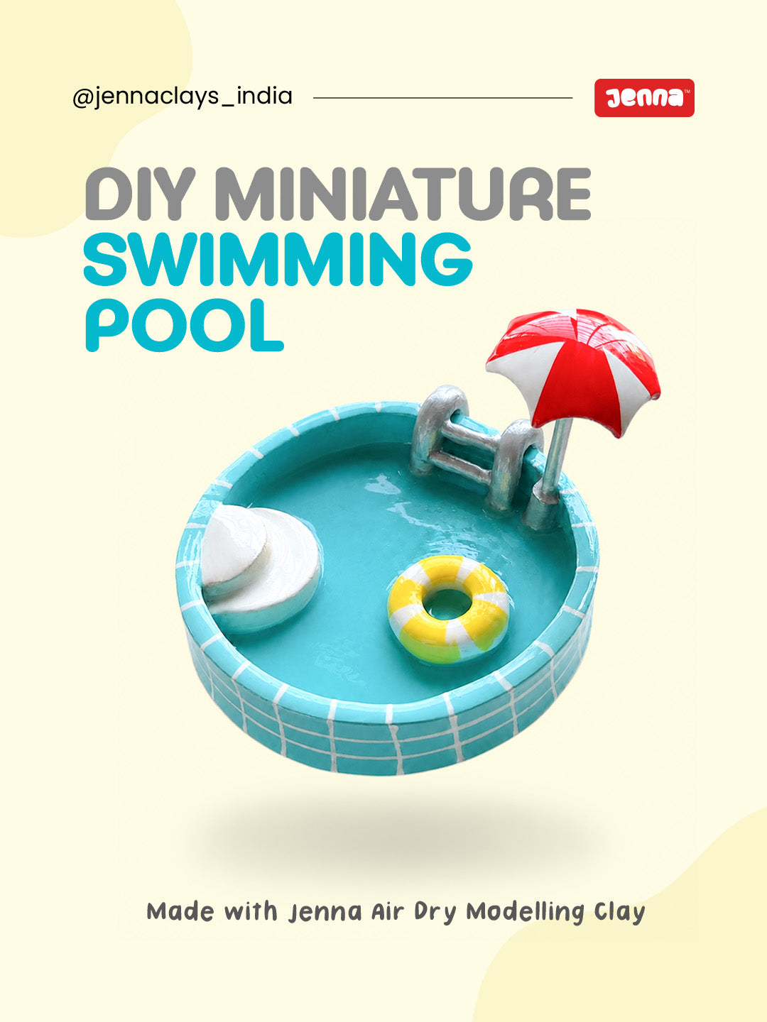 DIY Miniature Swimming Pool Using Air Dry Clay – Easy Step-by-Step Tutorial