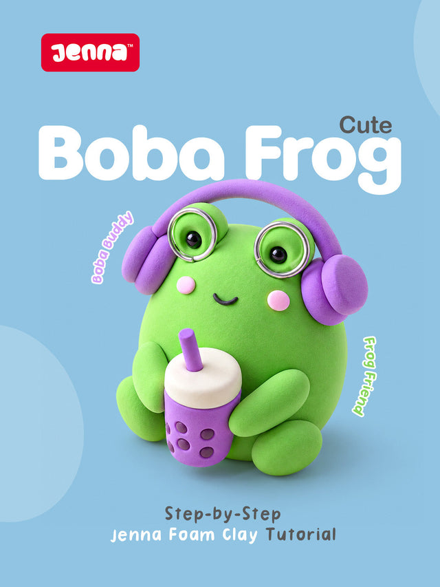 How to Make a Cute Boba Frog with Jenna Foam Clay – Step-by-Step DIY Tutorial