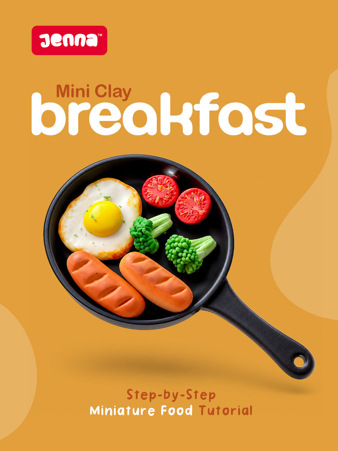 How to Make a Miniature Clay Breakfast Skillet Using Jenna Polymer Clay