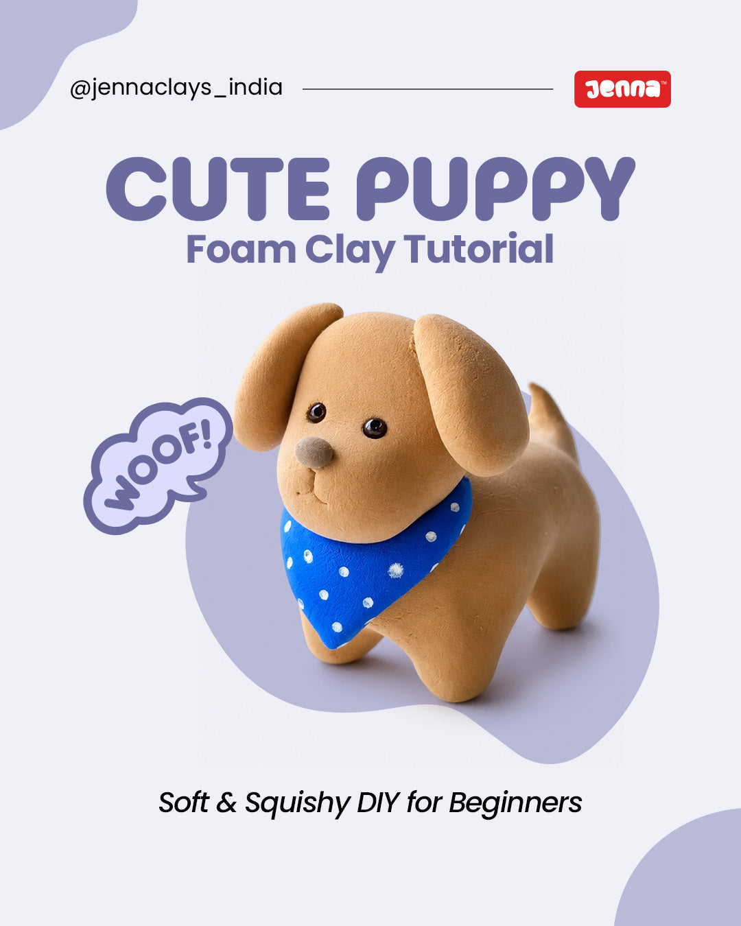 Cute Puppy Foam Clay Tutorial — Easy DIY Clay Puppy for Beginners