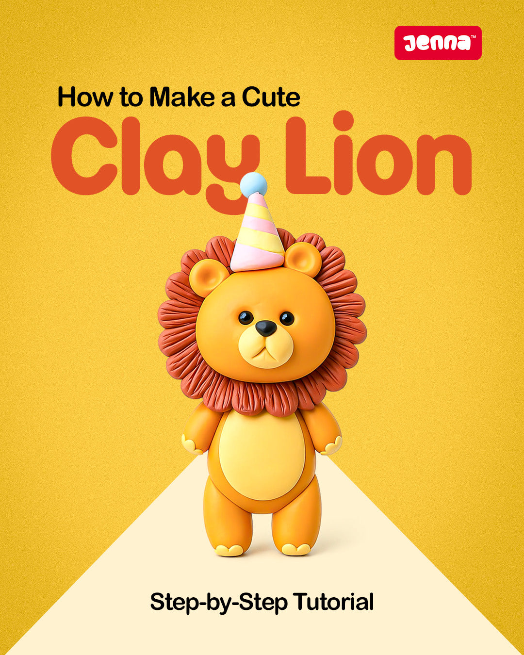 🦁 How to Make a Cute Clay Lion (Detailed Step-by-Step Guide for Beginners)
