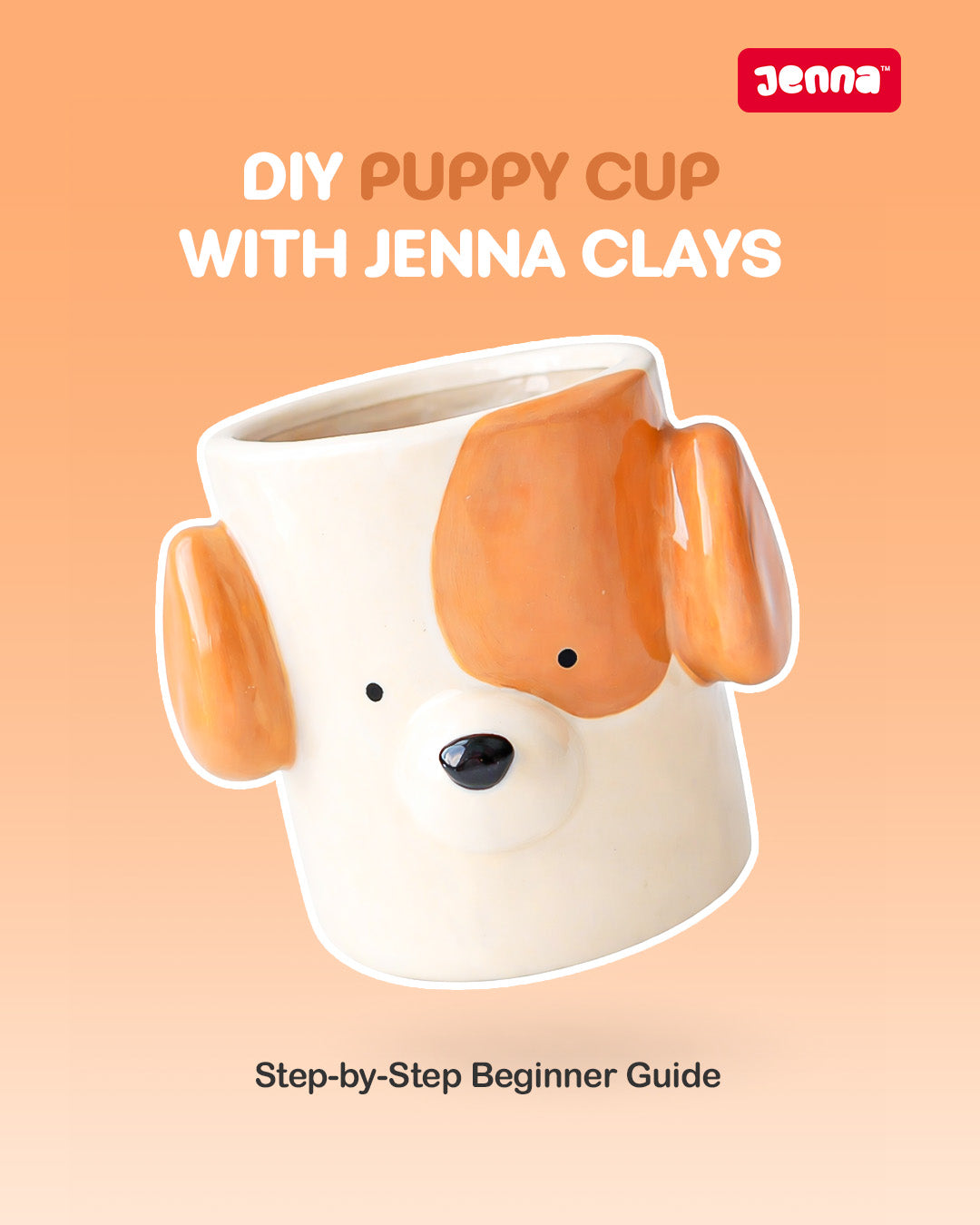 🐶 How to Make a Cute Puppy Cup with Air Dry Clay (Step-by-Step Guide)