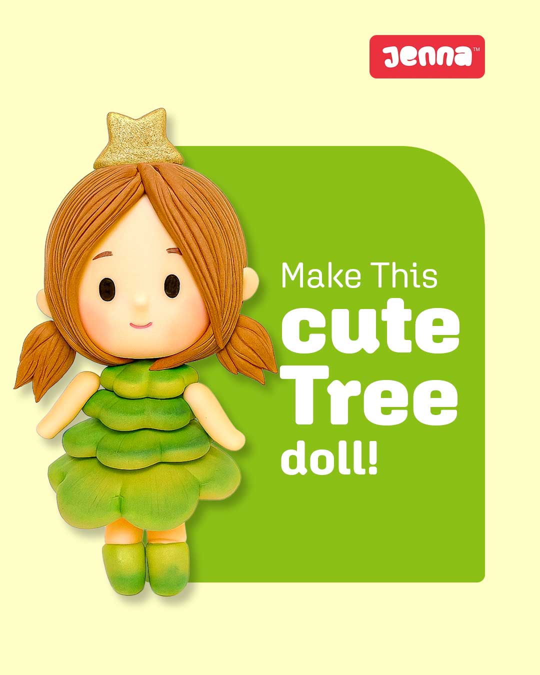 🌲 Craft Your Own Cute Tree Doll with Jenna Clays