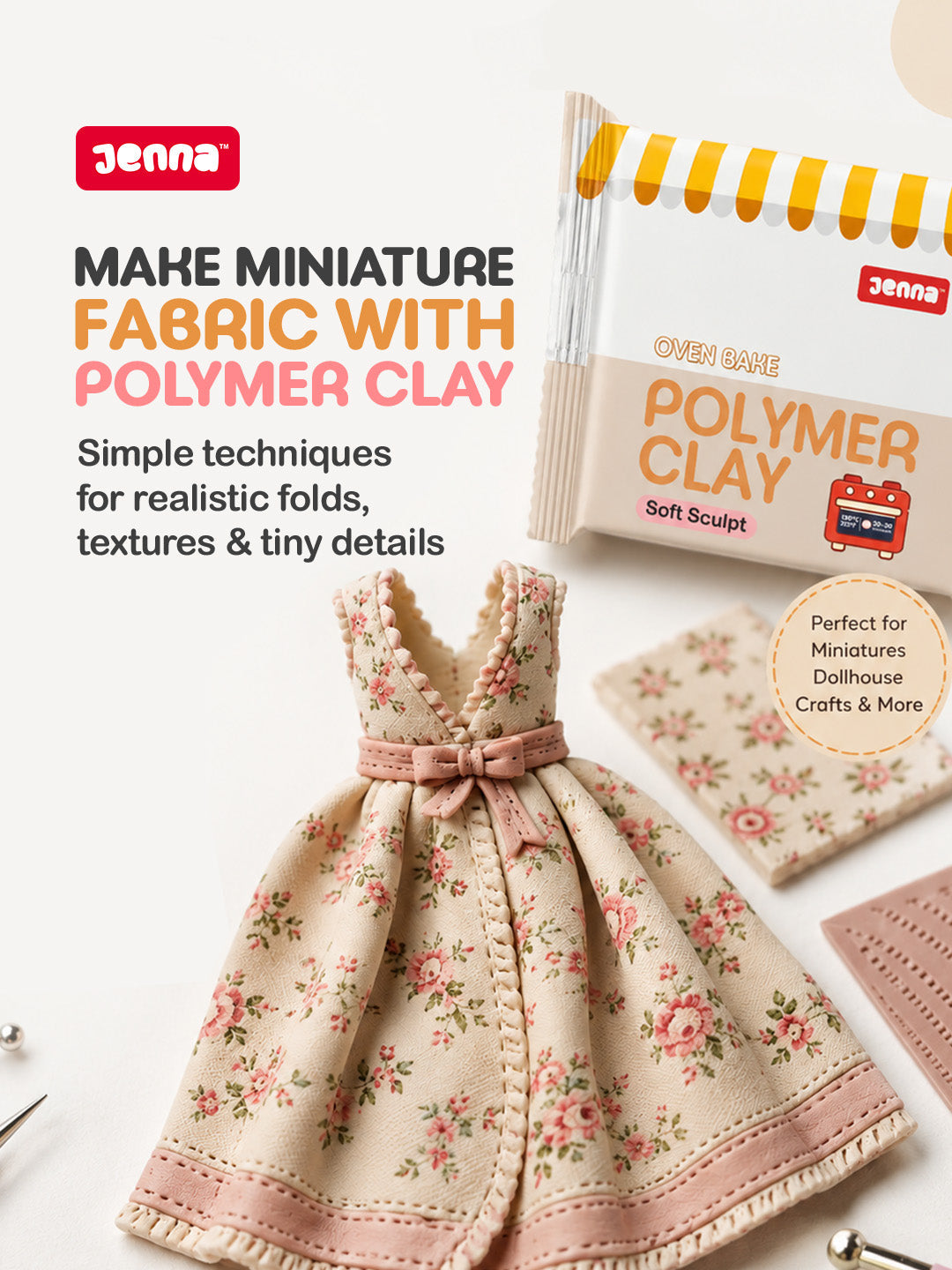 How to Make Realistic Miniature Fabric with Polymer Clay