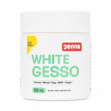 Jenna Acrylic Gesso White 100ml | Premium Water-Based Primer for Acrylic, Oil & Mixed Media | Smooth Matte Surface for Canvas, Wood, Paper & Air dry clays