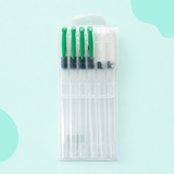 Water Brush Pens Set Of 6 Different Sizes (3 Round Tips And 3 Flat)