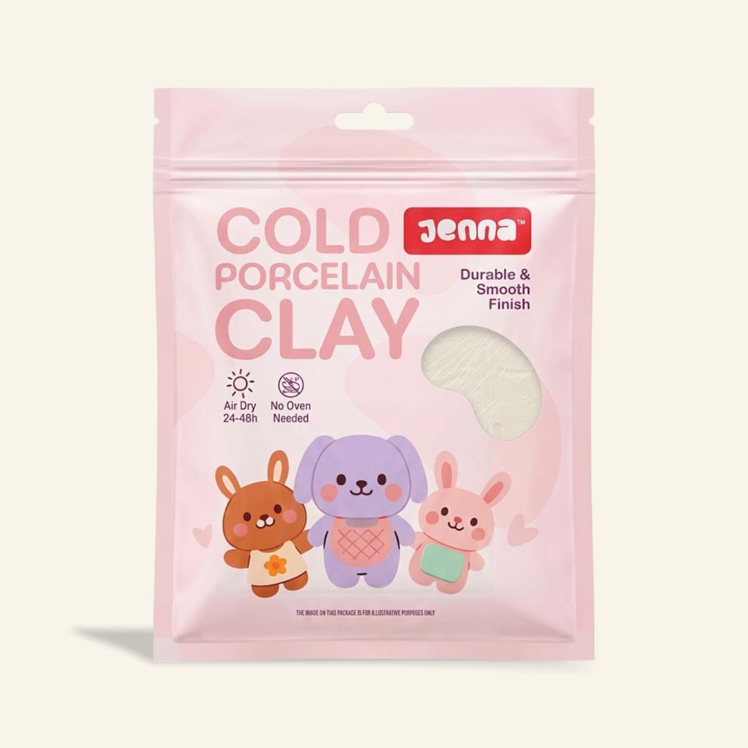 Jenna Cold Porcelain Clay | Air-Dry Modelling Clay for Flowers, Figurines & Jewelry