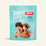 Jenna Air Dry Clay – White | Lightweight Matte Finish Clay for Figurines, Charms & Home Décor